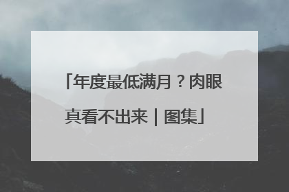 年度最低满月？肉眼真看不出来｜图集