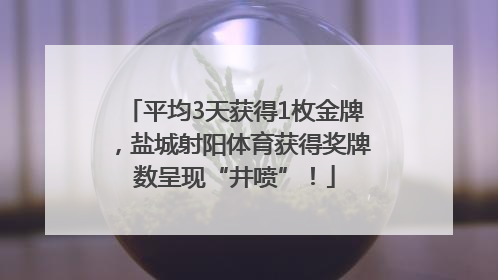 平均3天获得1枚金牌，盐城射阳体育获得奖牌数呈现“井喷”！