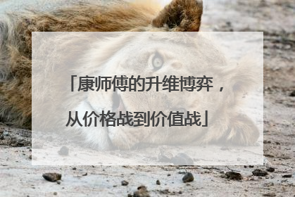 康师傅的升维博弈，从价格战到价值战