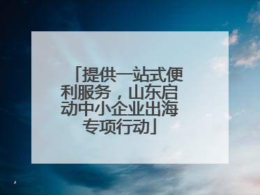 提供一站式便利服务，山东启动中小企业出海专项行动