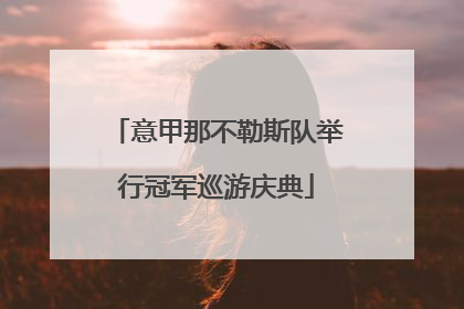 意甲那不勒斯队举行冠军巡游庆典