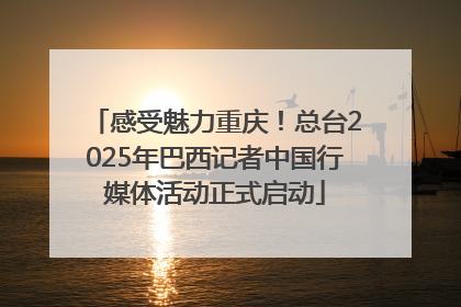 感受魅力重庆！总台2025年巴西记者中国行媒体活动正式启动