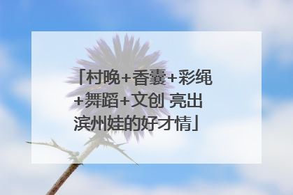 村晚+香囊+彩绳+舞蹈+文创 亮出滨州娃的好才情