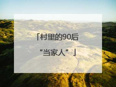 村里的90后“当家人”