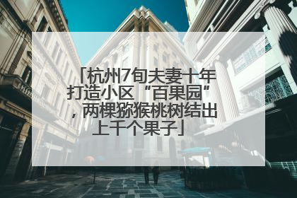 杭州7旬夫妻十年打造小区“百果园”，两棵猕猴桃树结出上千个果子