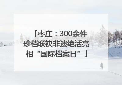枣庄：300余件珍档联袂非遗绝活亮相“国际档案日”