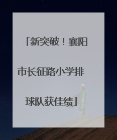 新突破！襄阳市长征路小学排球队获佳绩