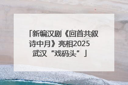 新编汉剧《回首共叙诗中月》亮相2025武汉“戏码头”
