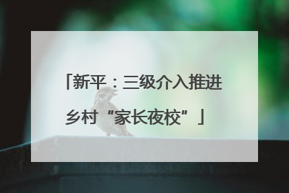 新平：三级介入推进乡村“家长夜校”