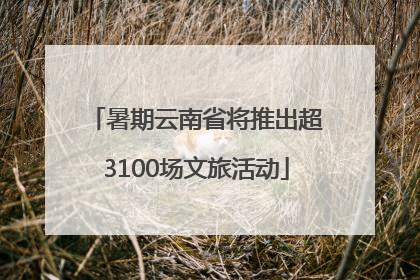 暑期云南省将推出超3100场文旅活动