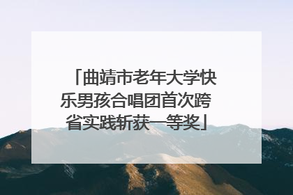 曲靖市老年大学快乐男孩合唱团首次跨省实践斩获一等奖