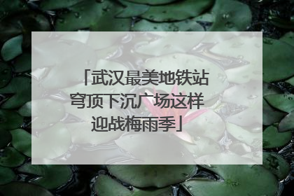 武汉最美地铁站穹顶下沉广场这样迎战梅雨季
