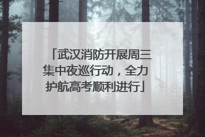 武汉消防开展周三集中夜巡行动，全力护航高考顺利进行