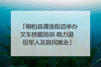 桐柏县清淮街道举办叉车技能培训 助力退役军人及居民就业