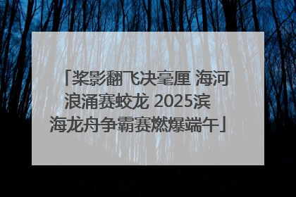 桨影翻飞决毫厘 海河浪涌赛蛟龙 2025滨海龙舟争霸赛燃爆端午