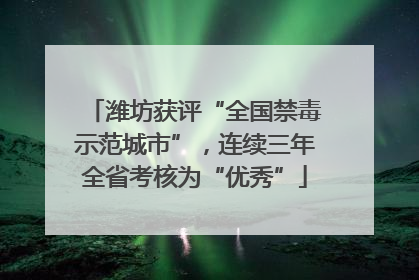 潍坊获评“全国禁毒示范城市”，连续三年全省考核为“优秀”