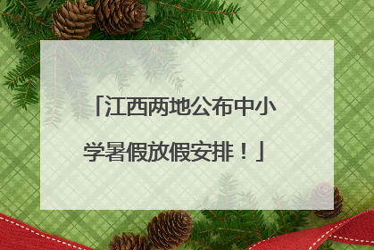 江西两地公布中小学暑假放假安排！