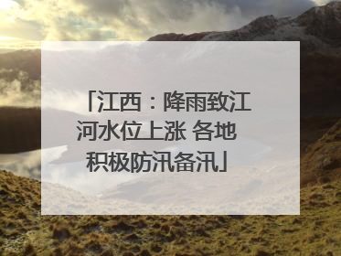 江西：降雨致江河水位上涨 各地积极防汛备汛