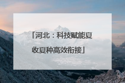 河北：科技赋能夏收夏种高效衔接