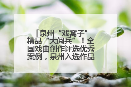 泉州“戏窝子” 精品“大阅兵”！全国戏曲创作评选优秀案例，泉州入选作品数在地级市中最多