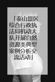 泰山景区综合行政执法局机动大队开展自然资源类典型案例分析交流活动