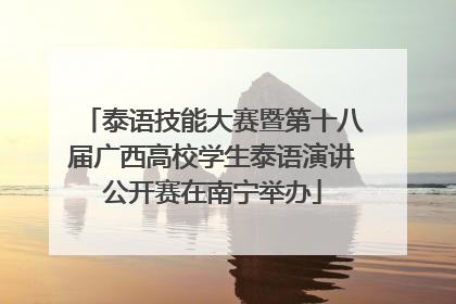 泰语技能大赛暨第十八届广西高校学生泰语演讲公开赛在南宁举办