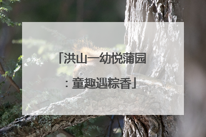 洪山一幼悦蒲园：童趣遇粽香