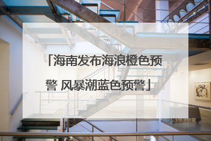 海南发布海浪橙色预警 风暴潮蓝色预警
