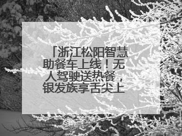 浙江松阳智慧助餐车上线！无人驾驶送热餐，银发族享舌尖上的科技关怀