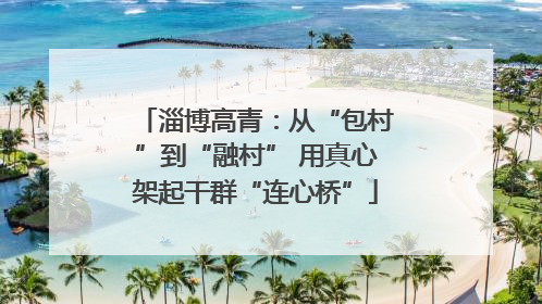淄博高青：从“包村”到“融村” 用真心架起干群“连心桥”