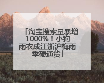淘宝搜索量暴增1000%！小狗雨衣成江浙沪梅雨季硬通货