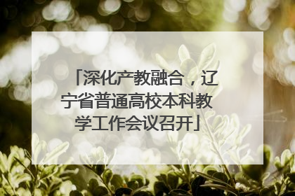 深化产教融合，辽宁省普通高校本科教学工作会议召开