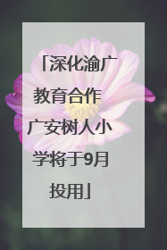 深化渝广教育合作 广安树人小学将于9月投用