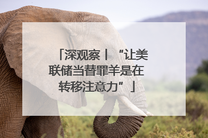深观察丨“让美联储当替罪羊是在转移注意力”