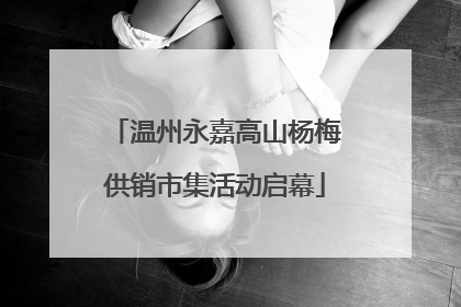 温州永嘉高山杨梅供销市集活动启幕