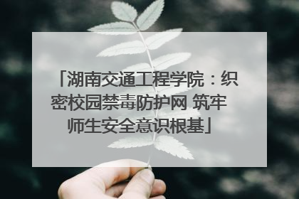 湖南交通工程学院：织密校园禁毒防护网 筑牢师生安全意识根基