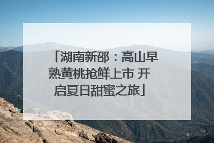 湖南新邵：高山早熟黄桃抢鲜上市 开启夏日甜蜜之旅