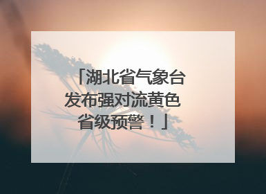 湖北省气象台发布强对流黄色省级预警！