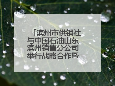 滨州市供销社与中国石油山东滨州销售分公司举行战略合作暨充电站业务合作协议签约仪式