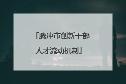腾冲市创新干部人才流动机制