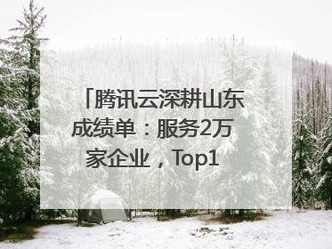 腾讯云深耕山东成绩单：服务2万家企业，Top10千亿企业8家选择腾讯云