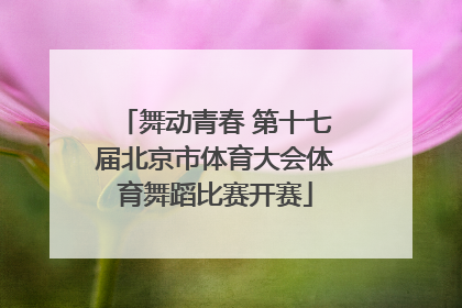 舞动青春 第十七届北京市体育大会体育舞蹈比赛开赛