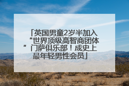 英国男童2岁半加入“世界顶级高智商团体”门萨俱乐部！成史上最年轻男性会员