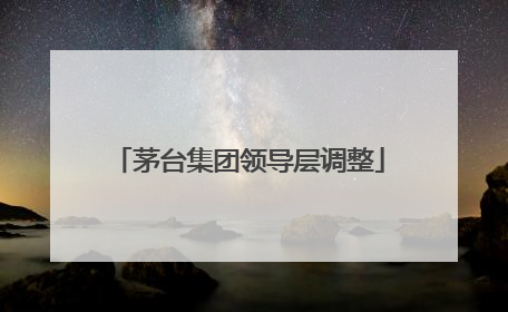 茅台集团领导层调整