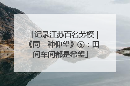 记录江苏百名劳模｜《同一种仰望》⑤：田间车间都是希望