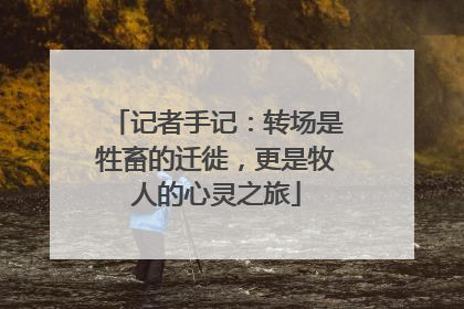 记者手记：转场是牲畜的迁徙，更是牧人的心灵之旅
