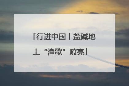 行进中国丨盐碱地上“渔歌”嘹亮