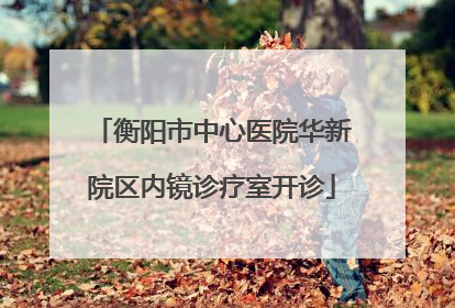 衡阳市中心医院华新院区内镜诊疗室开诊