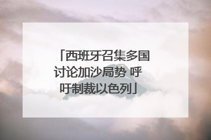 西班牙召集多国讨论加沙局势 呼吁制裁以色列