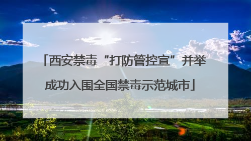 西安禁毒“打防管控宣”并举 成功入围全国禁毒示范城市